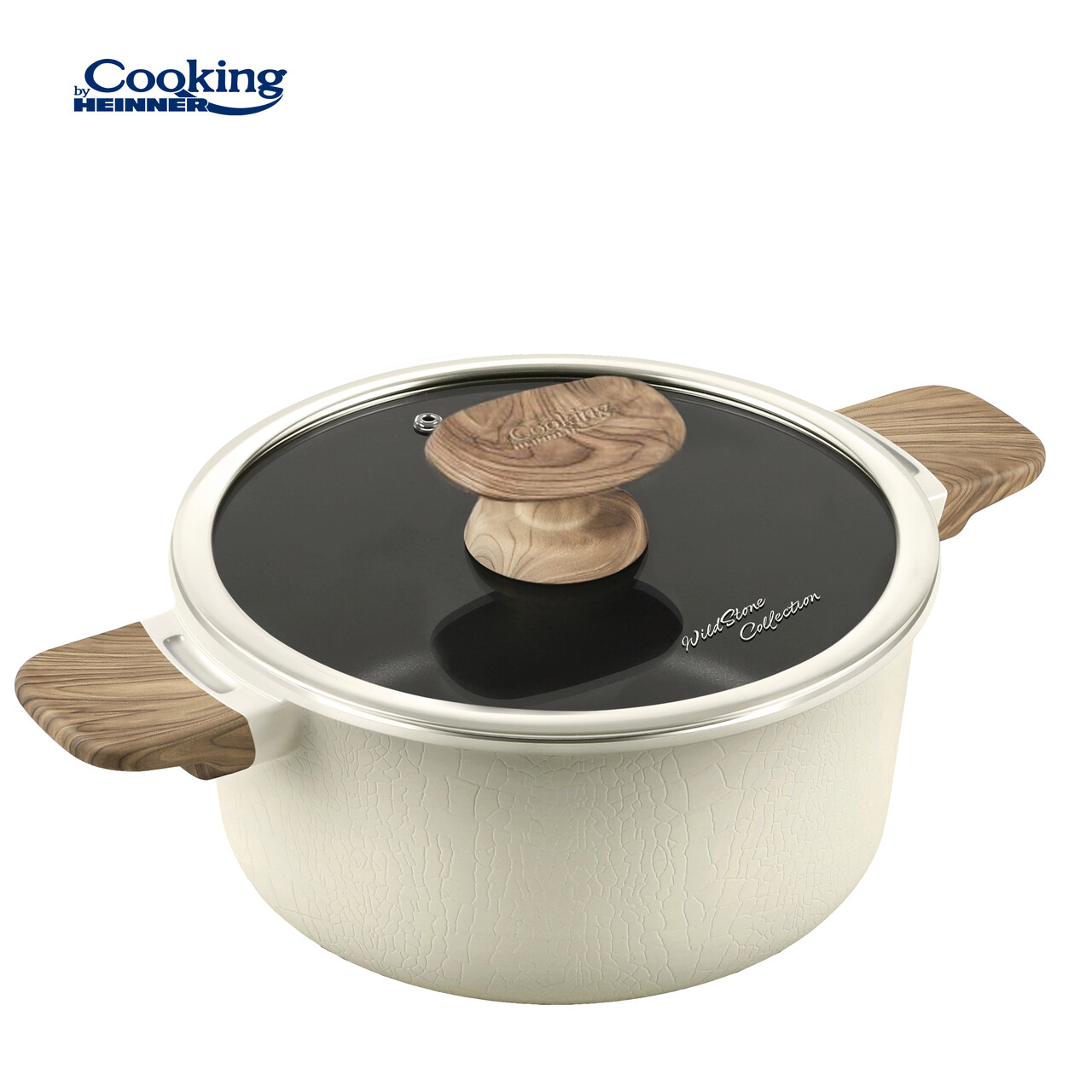 Cratita cu capac Cooking by Heinner, Wild Stone, 20x9.5 cm, 2.5 L, aluminiu, multicolor - imagine 4